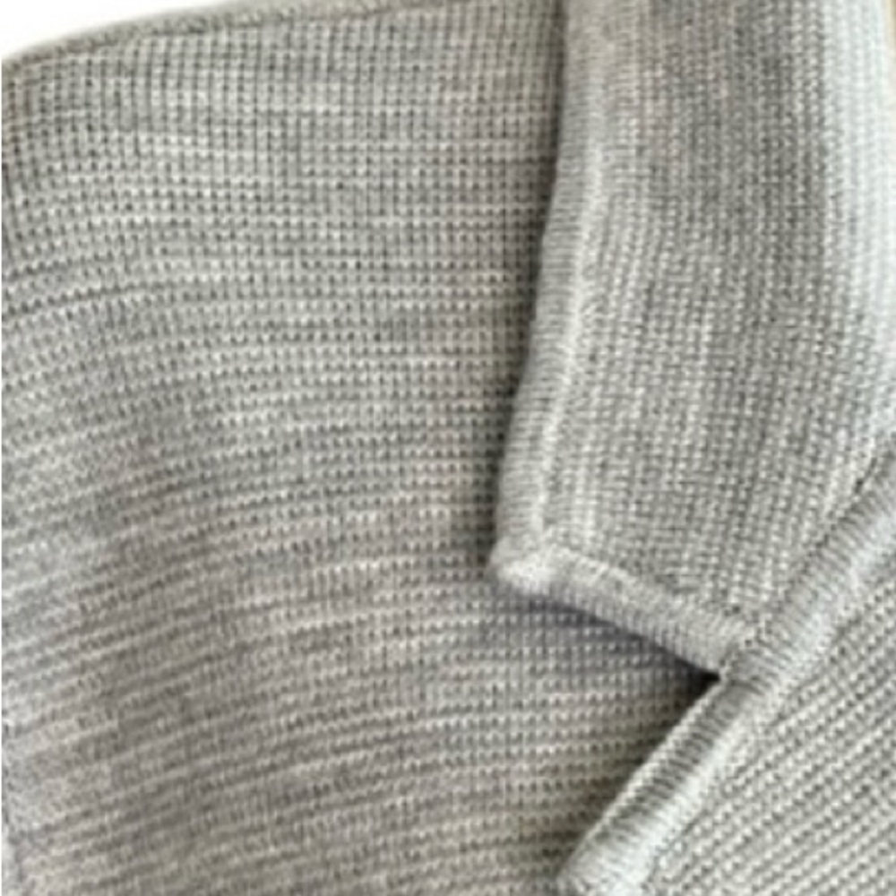 Talbots gray sweater blazer ⭐️ classic ⭐️ open front ⭐️ pockets ⭐️ merino